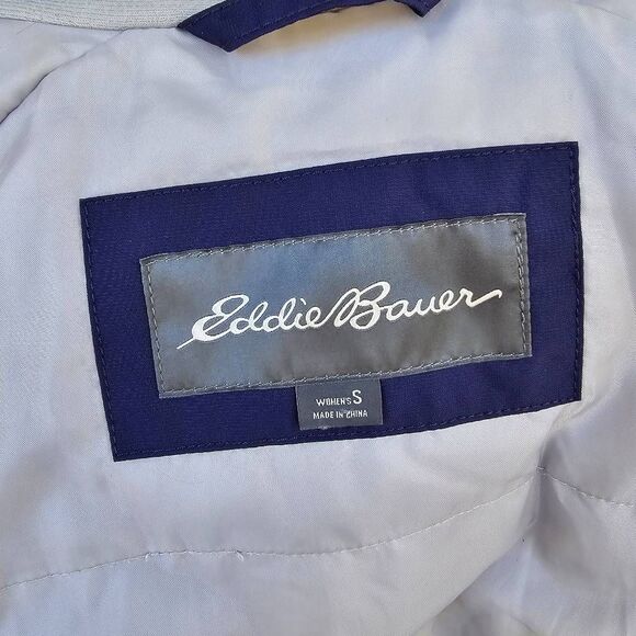 Eddie Bauer WeatherEdge Women’s Waterproof Jacket Purple Hooded Insulated Size S - Picture 9 of 11